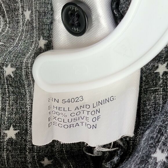 GAP Kids Girls Tunic Size S (6-7) Black White Stars Cotton Button Accents - Picture 4 of 4